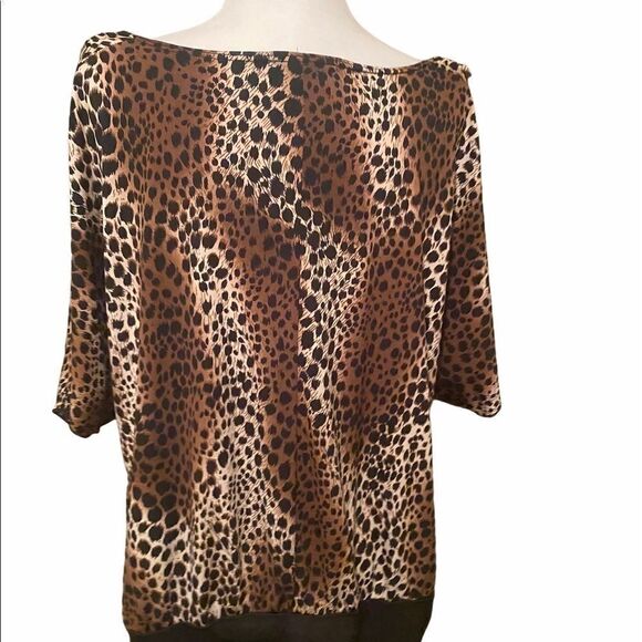 Julie’s Closet Cold Shoulder Leopard Print Sz 1X - Picture 3 of 13